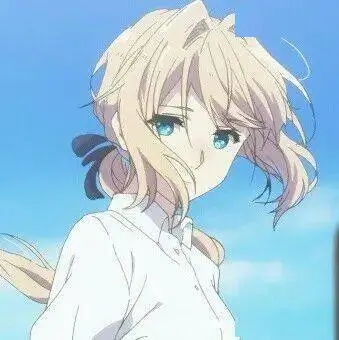 治愈系白裙短发动漫女生头像